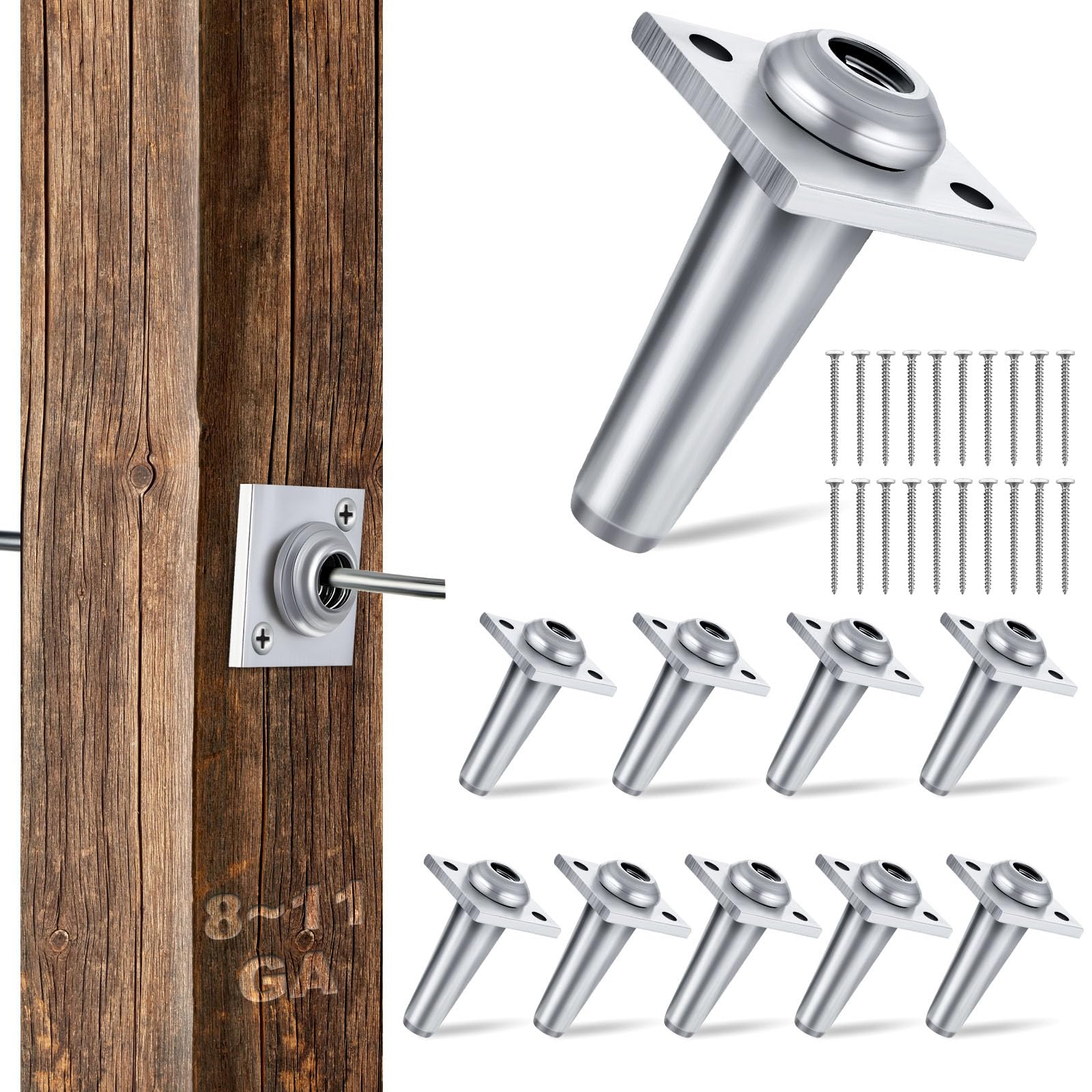 Chumia front view of 10-piece anchor vise pack showing compact design and quantity benefit