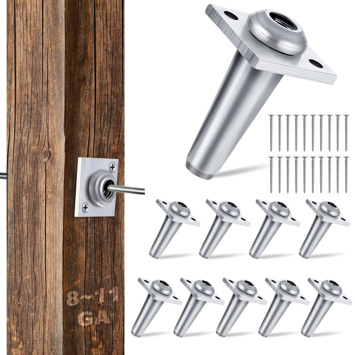 Chumia front view of 10-piece anchor vise pack showing compact design and quantity benefit