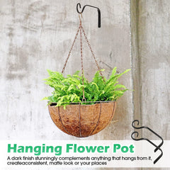 Chumia mounted on a wooden deck rail holding planters; sturdy outdoor support