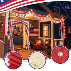 Chumia banner installed on porch demonstrating festive outdoor decoration impact