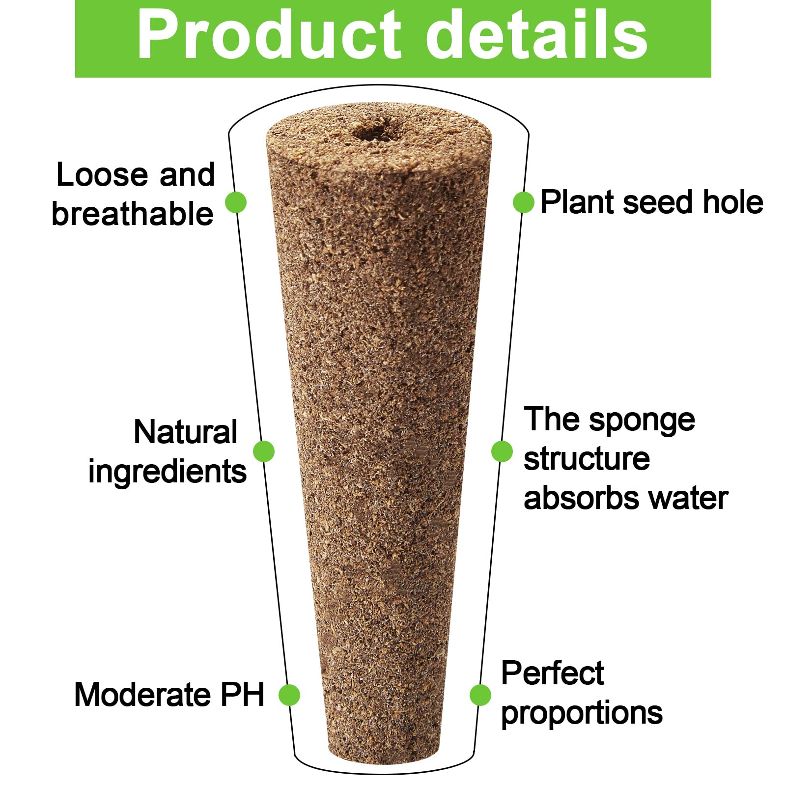 Chumia soaked sponge expanded ready for seed with better moisture retention