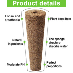 Chumia soaked sponge expanded ready for seed with better moisture retention