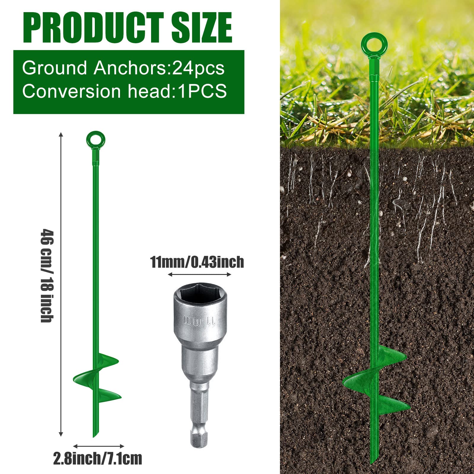 Chumia spiral blade close-up showing helix design for stronger soil grip and improved holding power