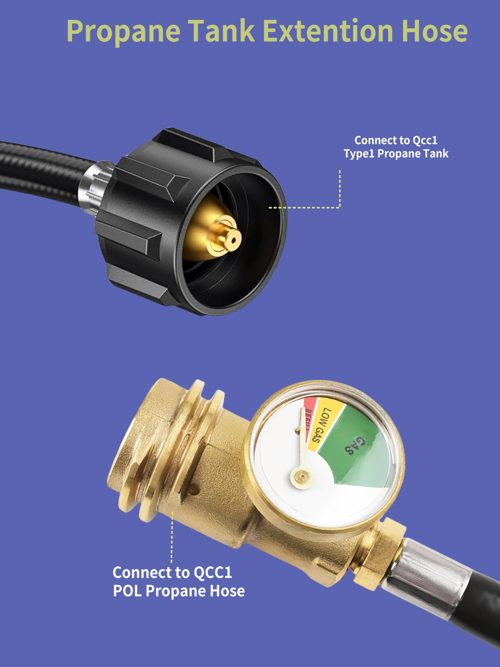 CHUNFENGX full 12ft hose laid out demonstrating reach and placement flexibility