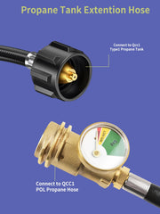 CHUNFENGX full 12ft hose laid out demonstrating reach and placement flexibility