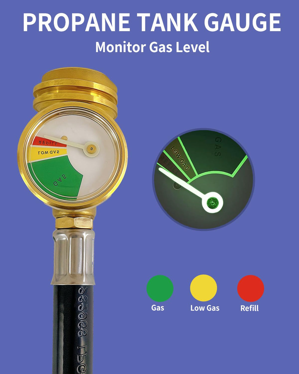 CHUNFENGX pressure gauge glowing for low-light monitoring and quick checks
