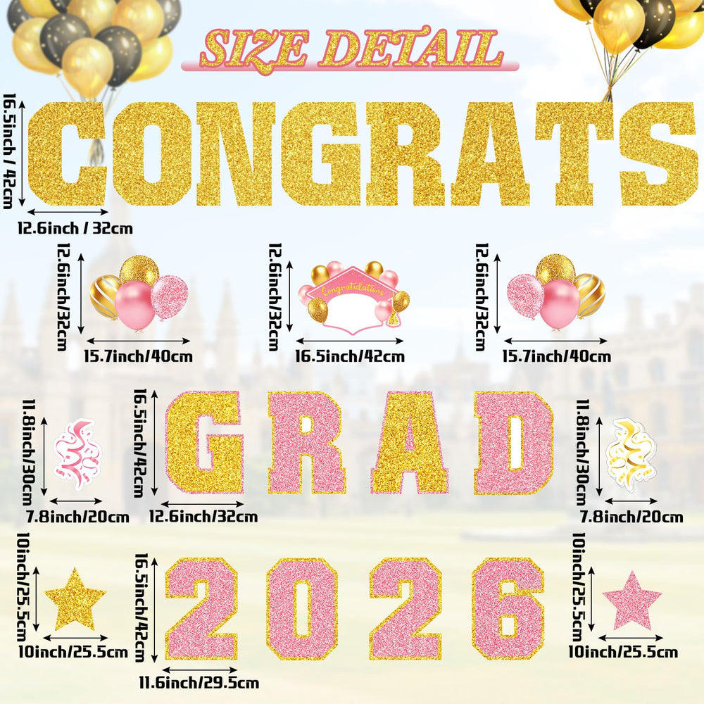 Chunful 'CONGRATS' panel detail showing crisp edges and weather-resistant finish