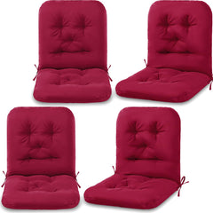 Chunful front view wine red cushion showing full back coverage and color