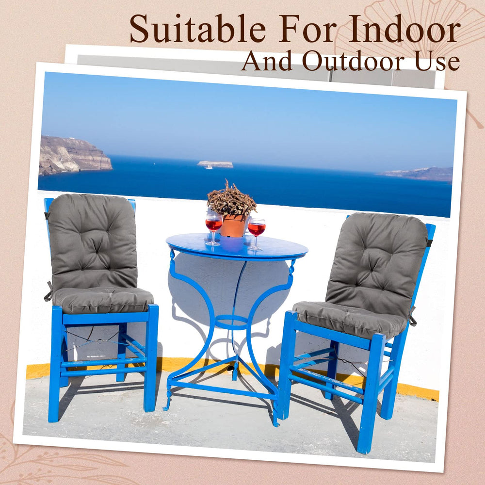 Chunful cushions arranged on porch setting showing coordinated look and outdoor-ready benefit
