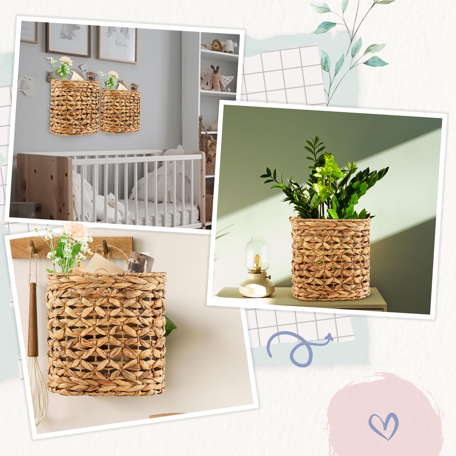 Chunful basket held by hand to show size and practical scale for household use
