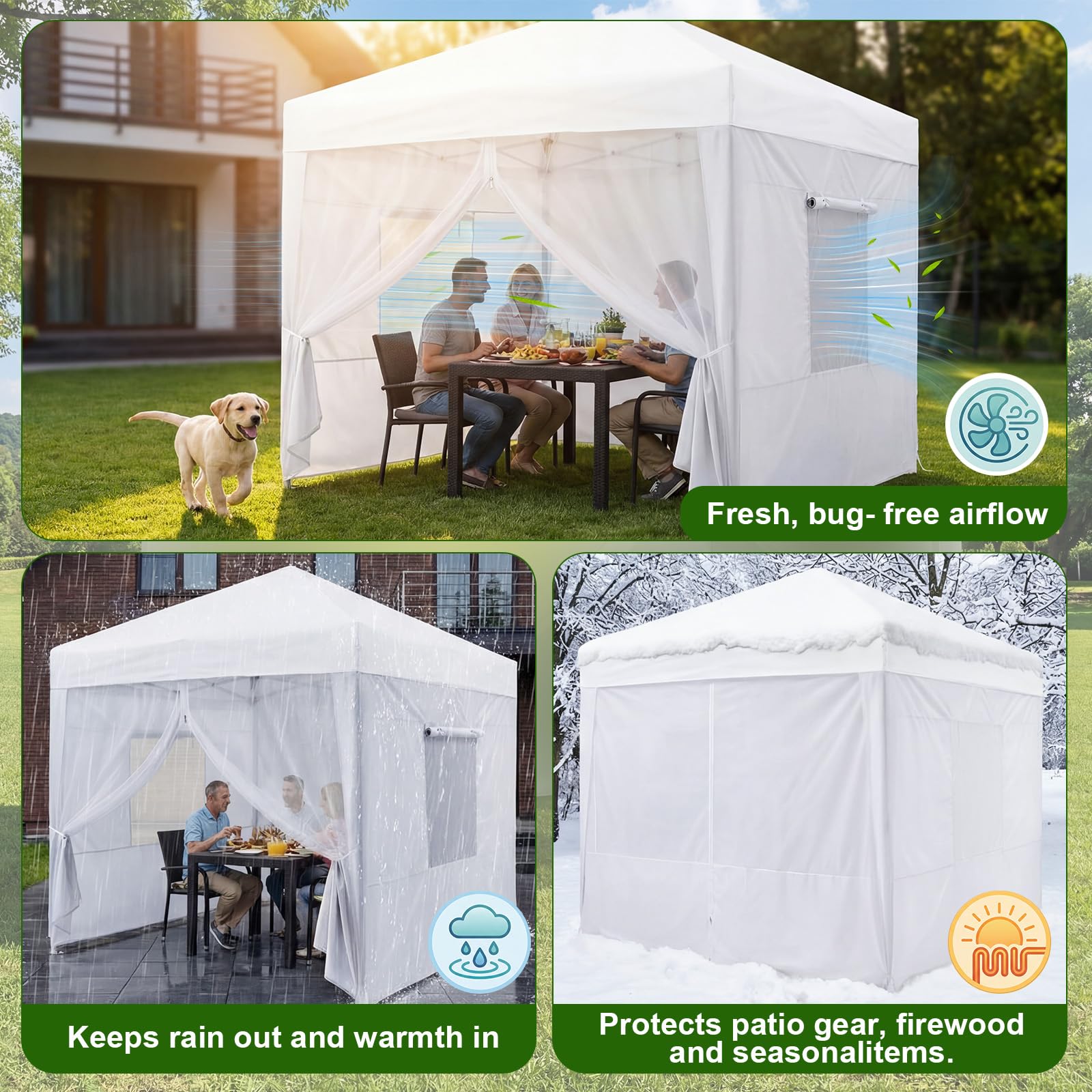 Chunm canopy door rolled up demonstrating fast entry and secured open position