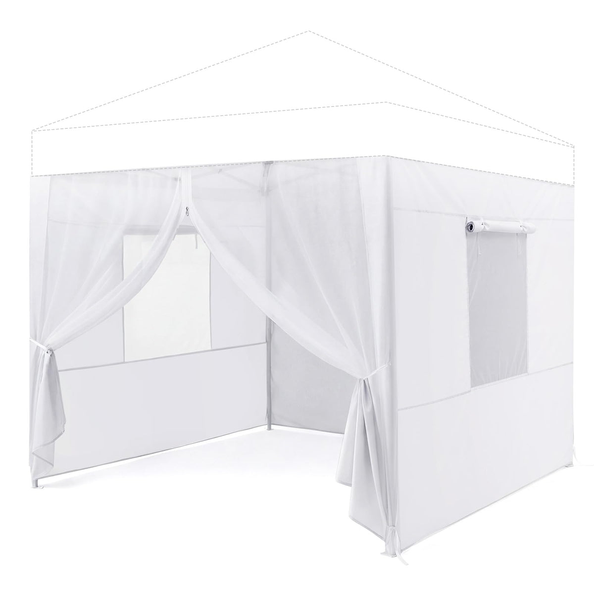 Chunm front zippered door panel showing easy access and privacy protection