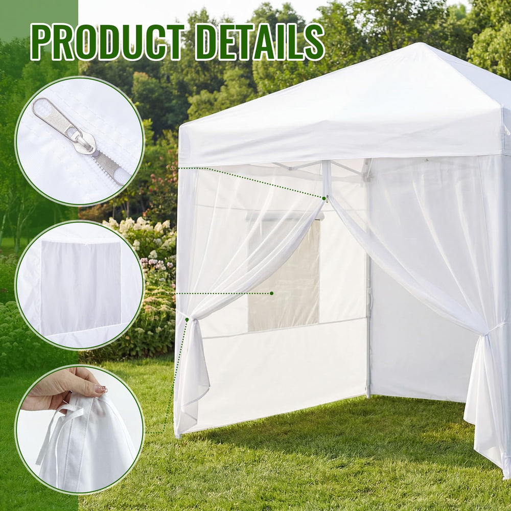 Chunm sidewalls installed on a 10x10 canopy providing complete enclosure