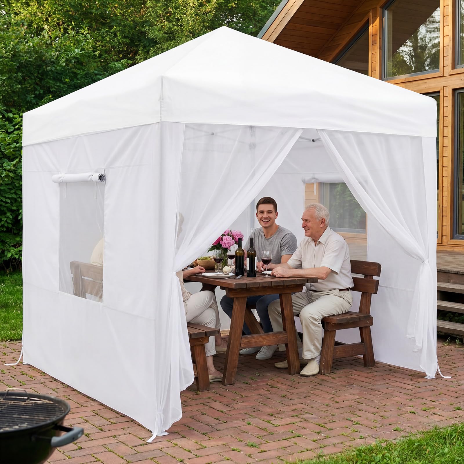 Chunm folded sidewalls in storage bag for compact transport and convenience