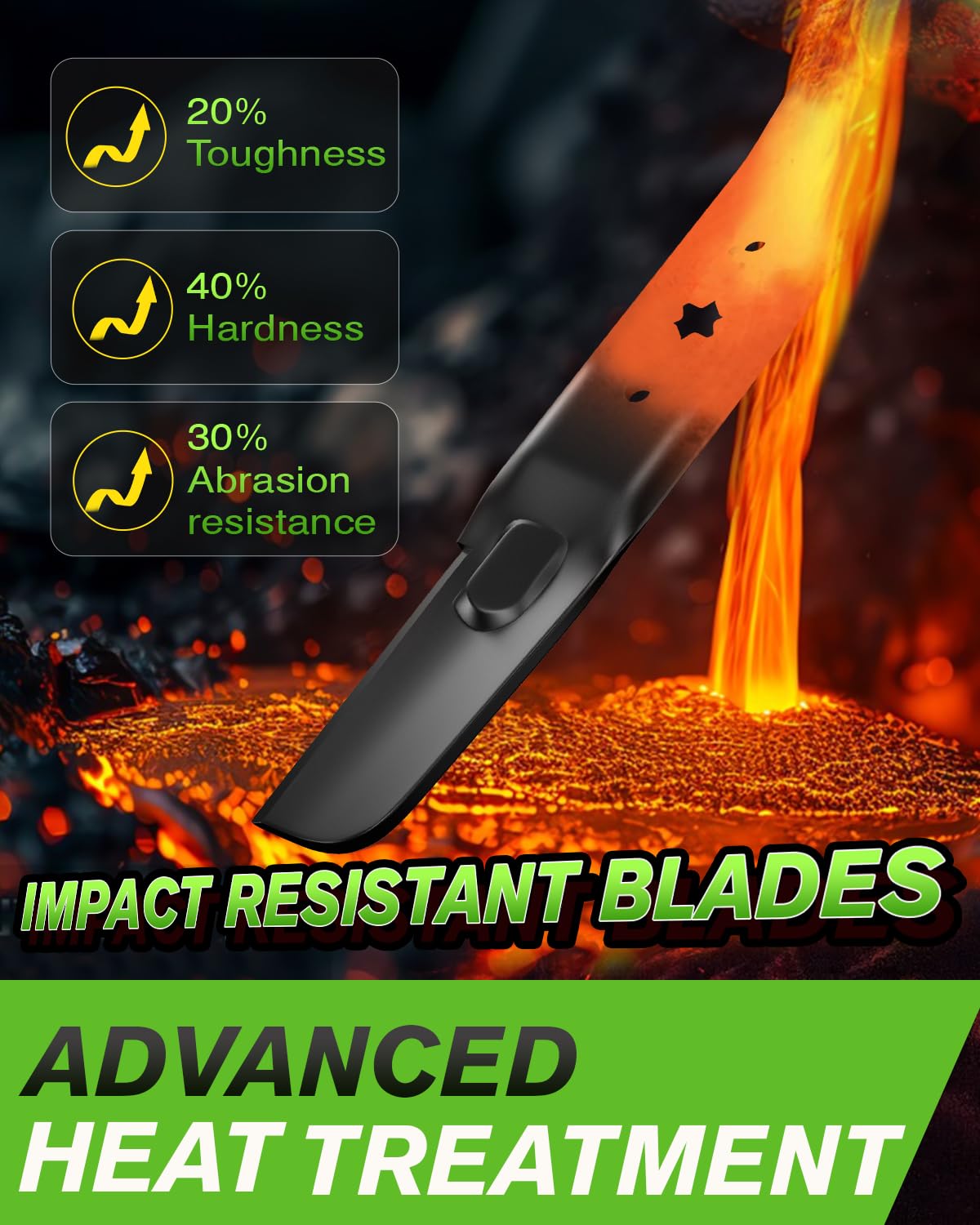 Chway blade installed on a 54-inch deck demonstrating correct fit and smooth operation