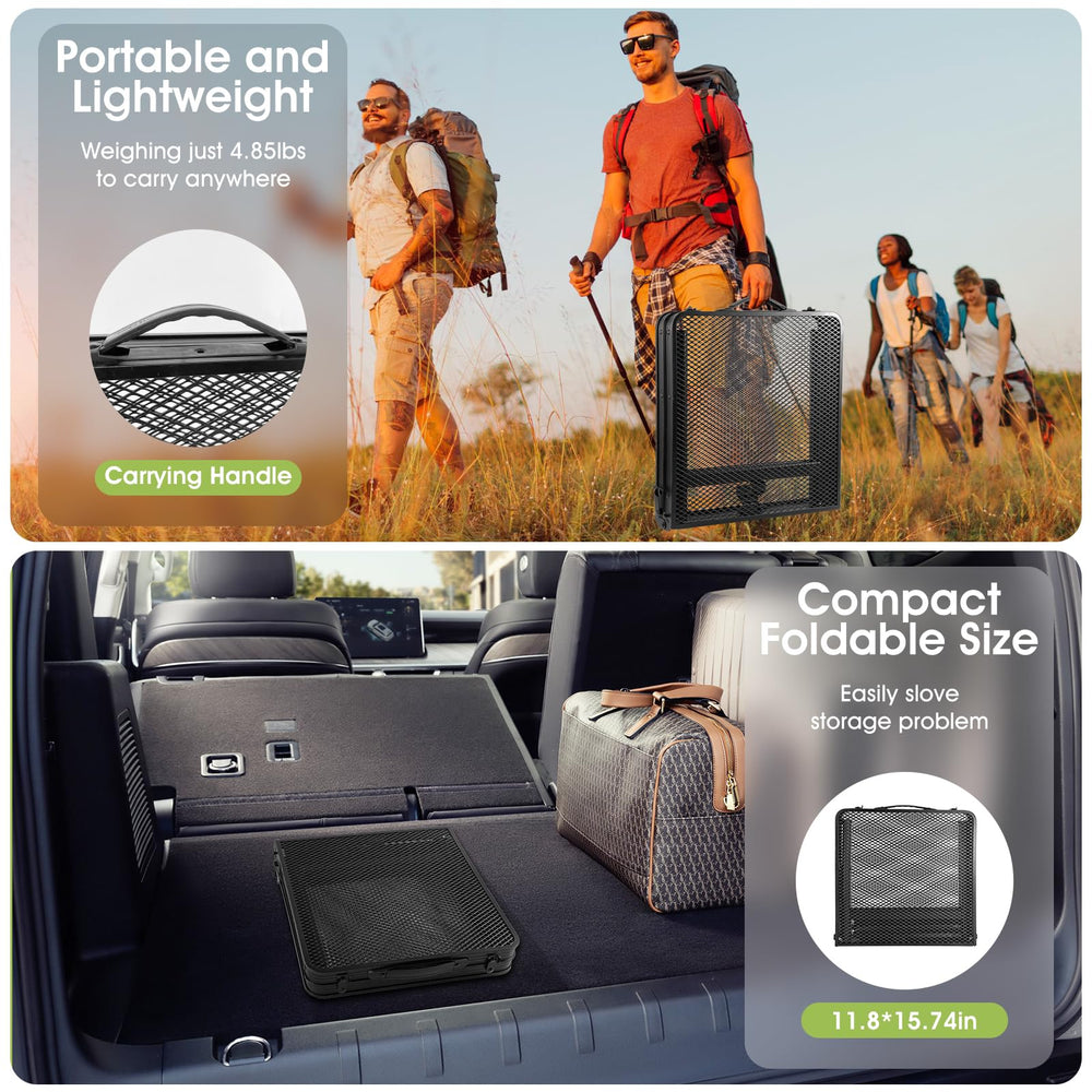 Ciavca folded table with carrying handle for easy transport benefit