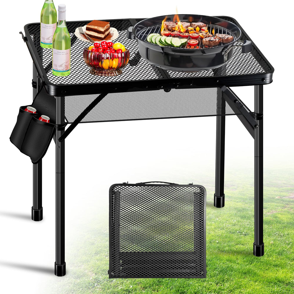 Ciavca front open tabletop showing stable prep surface and compact size