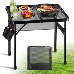 Ciavca front open tabletop showing stable prep surface and compact size