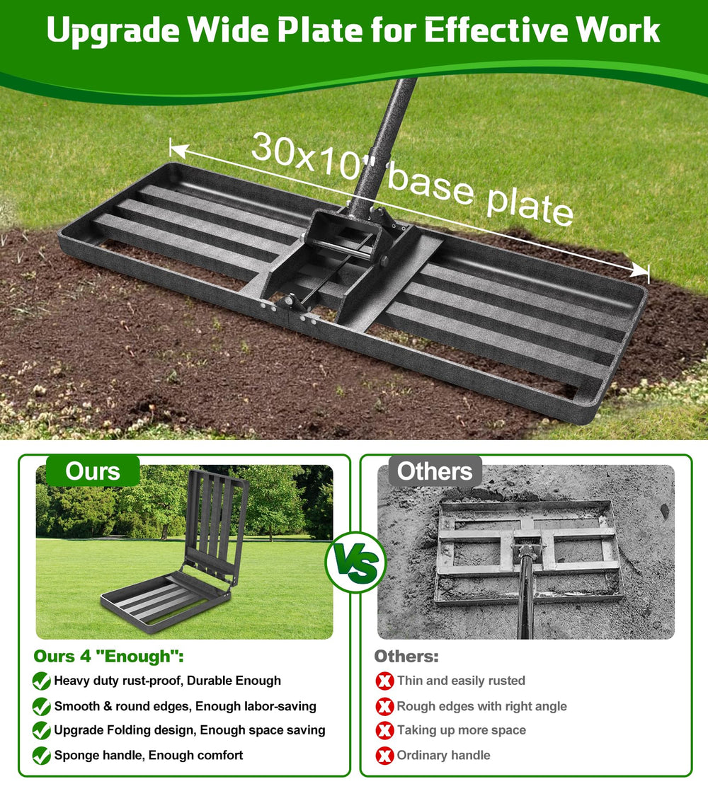 Ciciany rake in use spreading topsoil for smoother lawns
