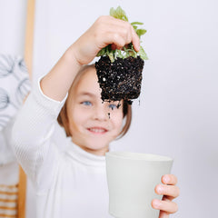 CIEOVO classroom scene with children painting pots and learning gardening