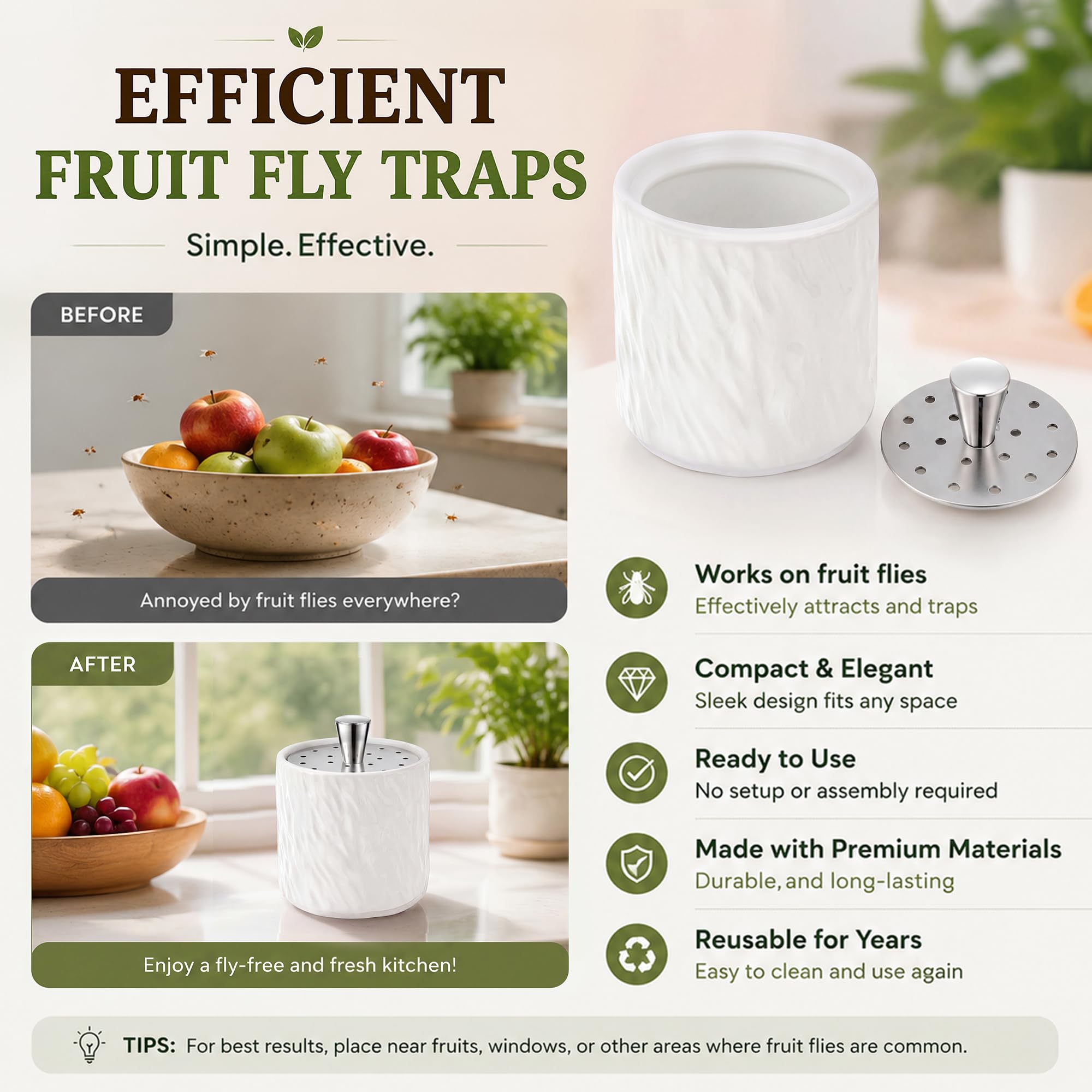 CimoroWin jar held in hand to show compact 3.2-inch scale for small spaces