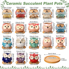 Cindeer close-up glaze and ceramic texture of owl planter highlighting durable finish and color