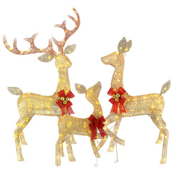CiniQ reindeer set front view showing warm LEDs and graceful pose for curb appeal
