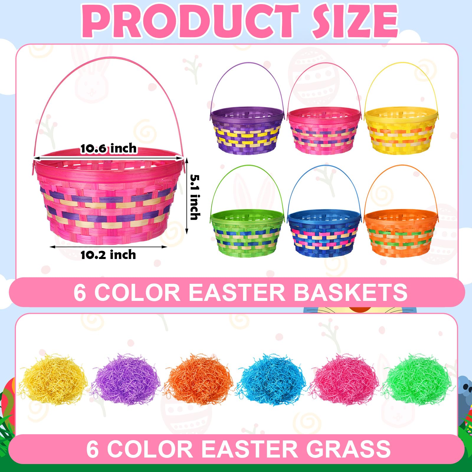 Cinnvoice basket in use during an egg hunt with child holding it to collect treats quickly