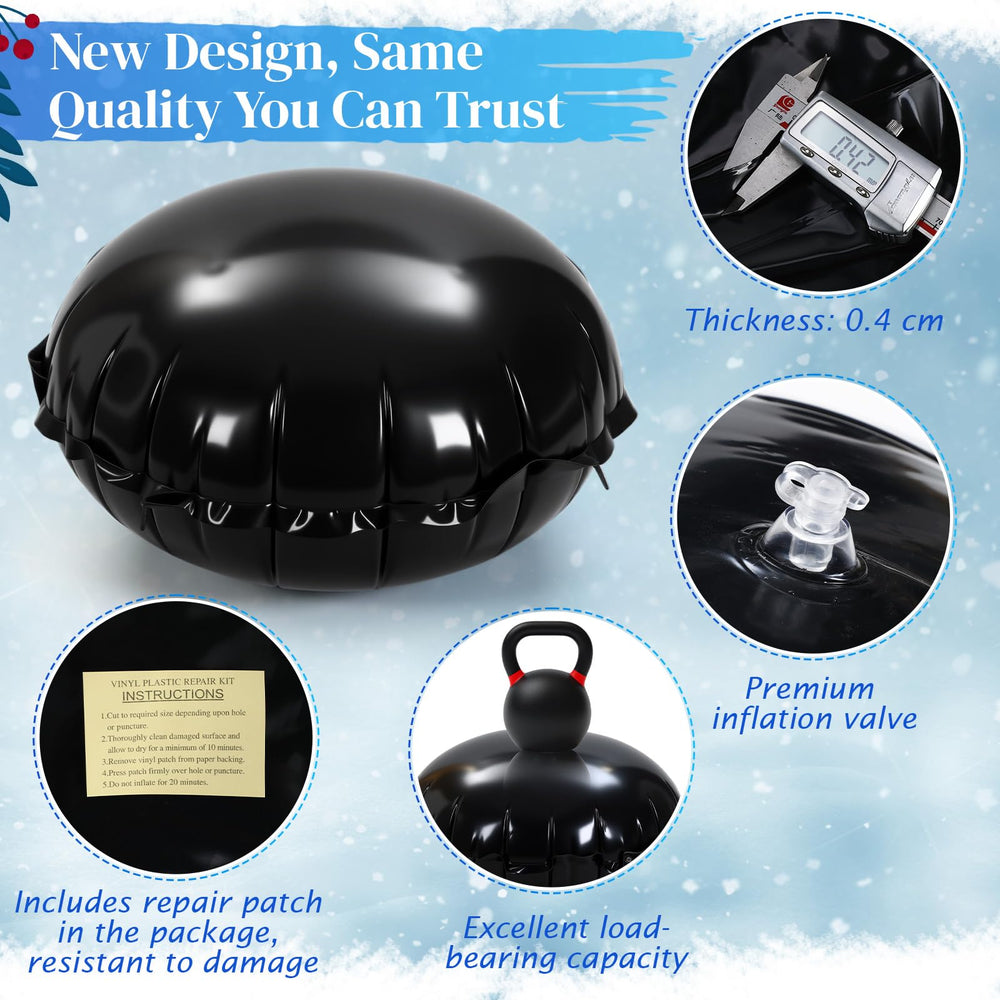 Cinnvoice inflated pillow lifting pool cover to reduce ice pressure
