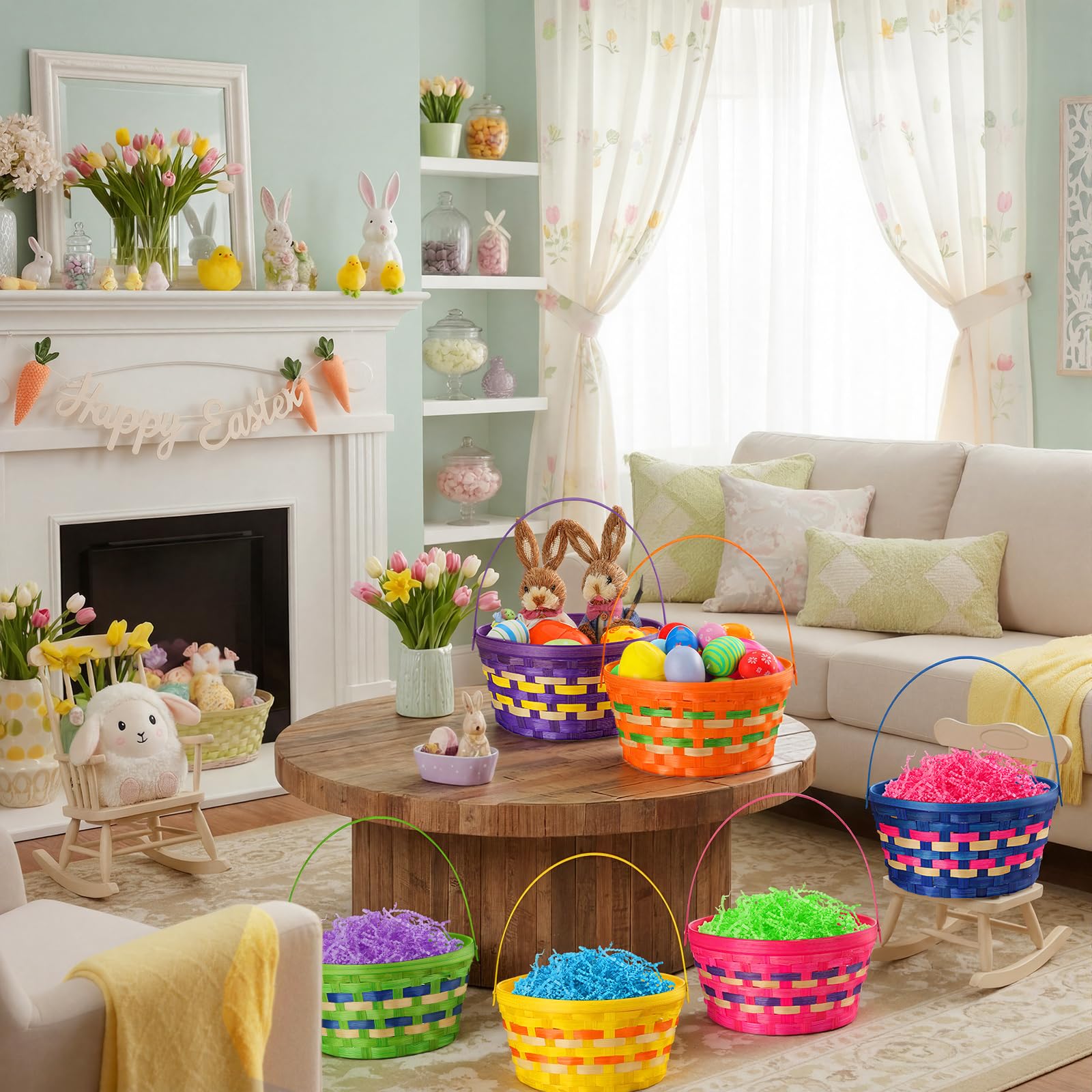 Cinnvoice gingham liner pattern and mixed-color selection offering colorful seasonal presentation
