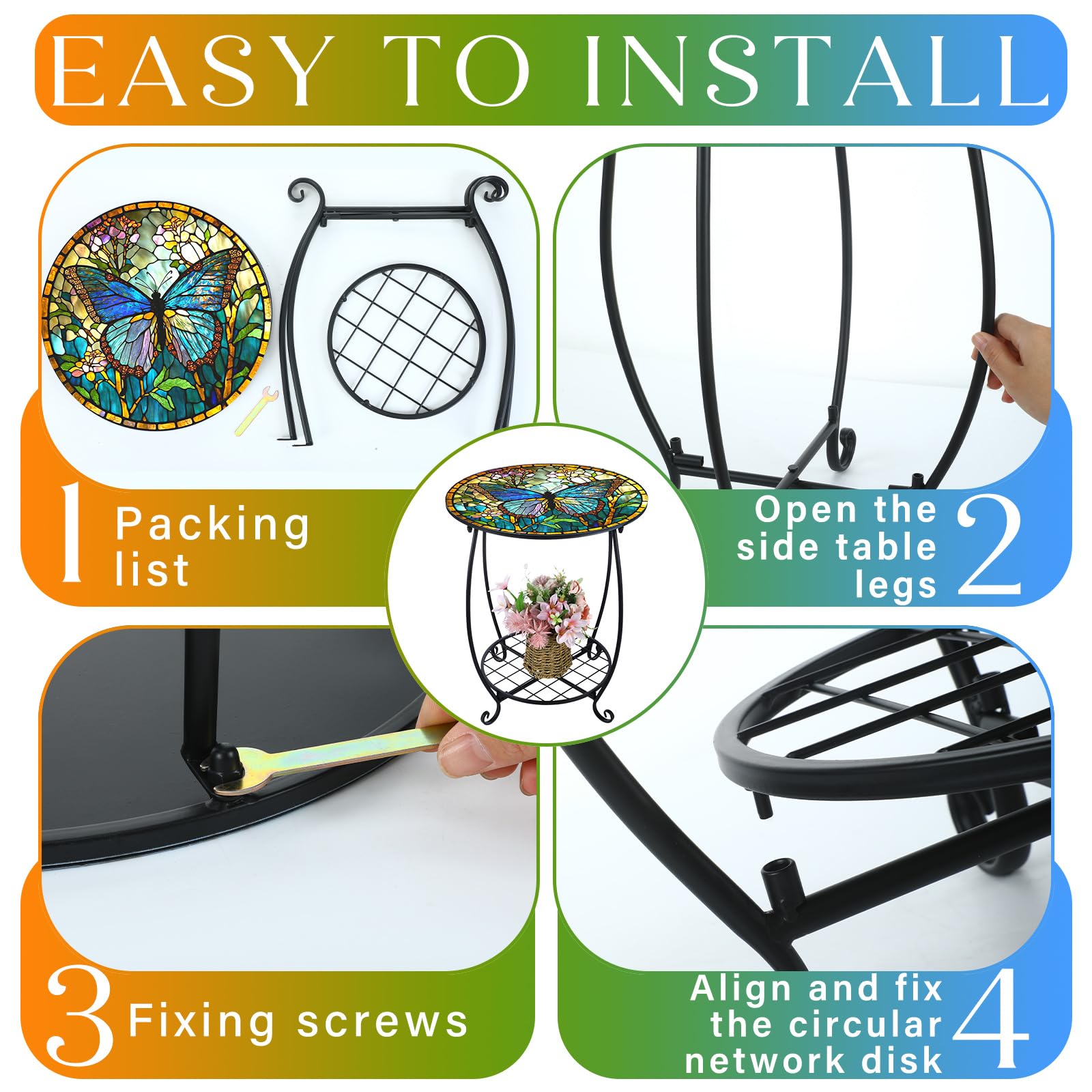 Cinnvoice unboxed table and packaging demonstrating easy assembly and complete contents