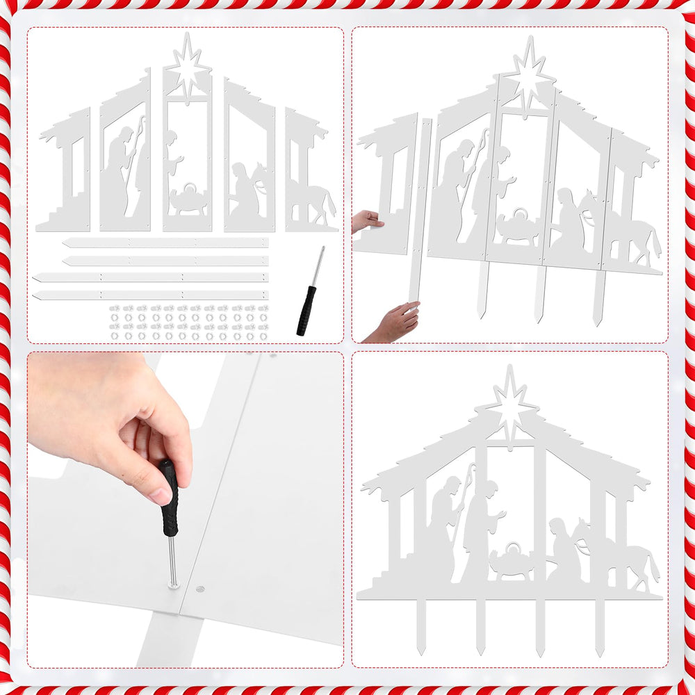 Cinnvoice detailed panel of the holy family silhouette offering recognizable holiday imagery