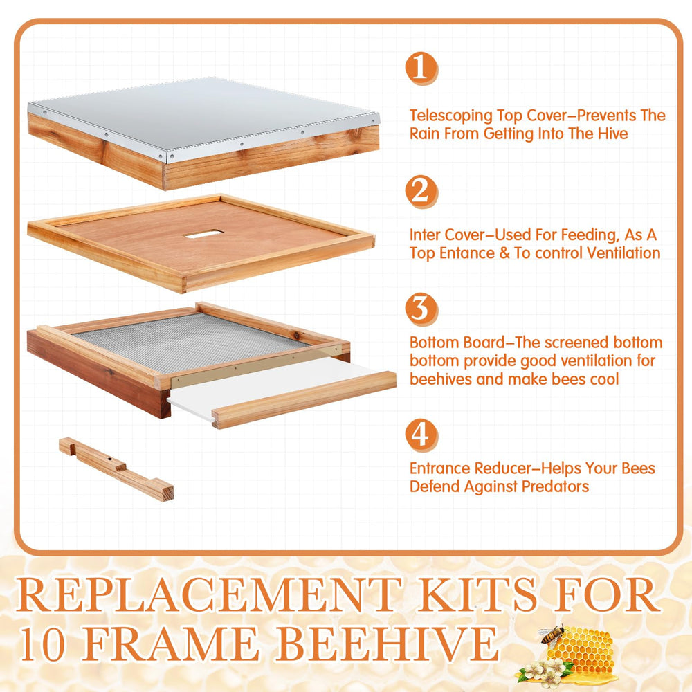 Cinnvoice screened bottom board detail improving ventilation and mite monitoring