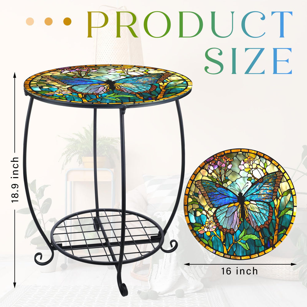 Cinnvoice close-up of tabletop butterfly pattern highlighting ornate detail and durable finish