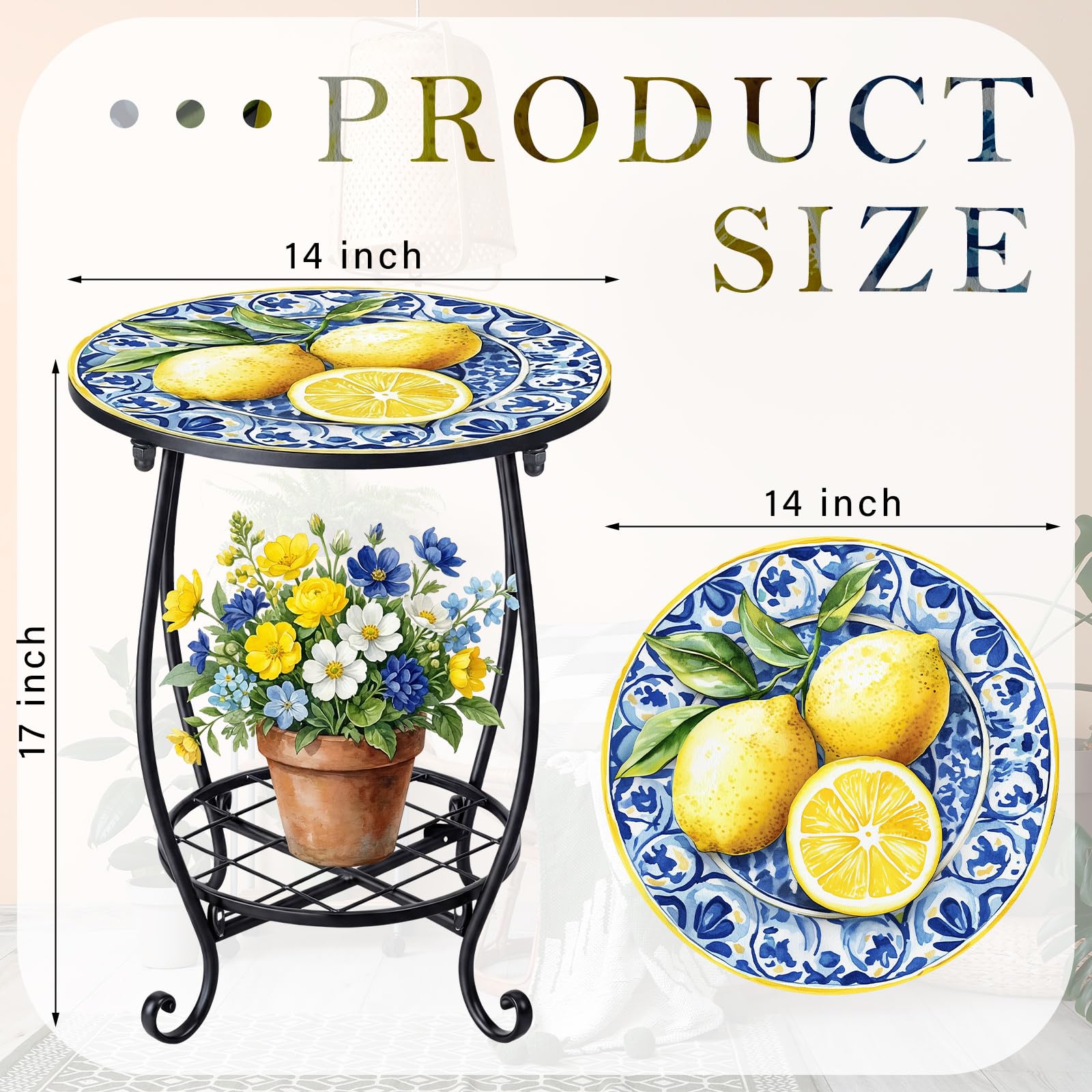 Cinnvoice close-up of top lemon-pattern offering decorative airflow and visual charm