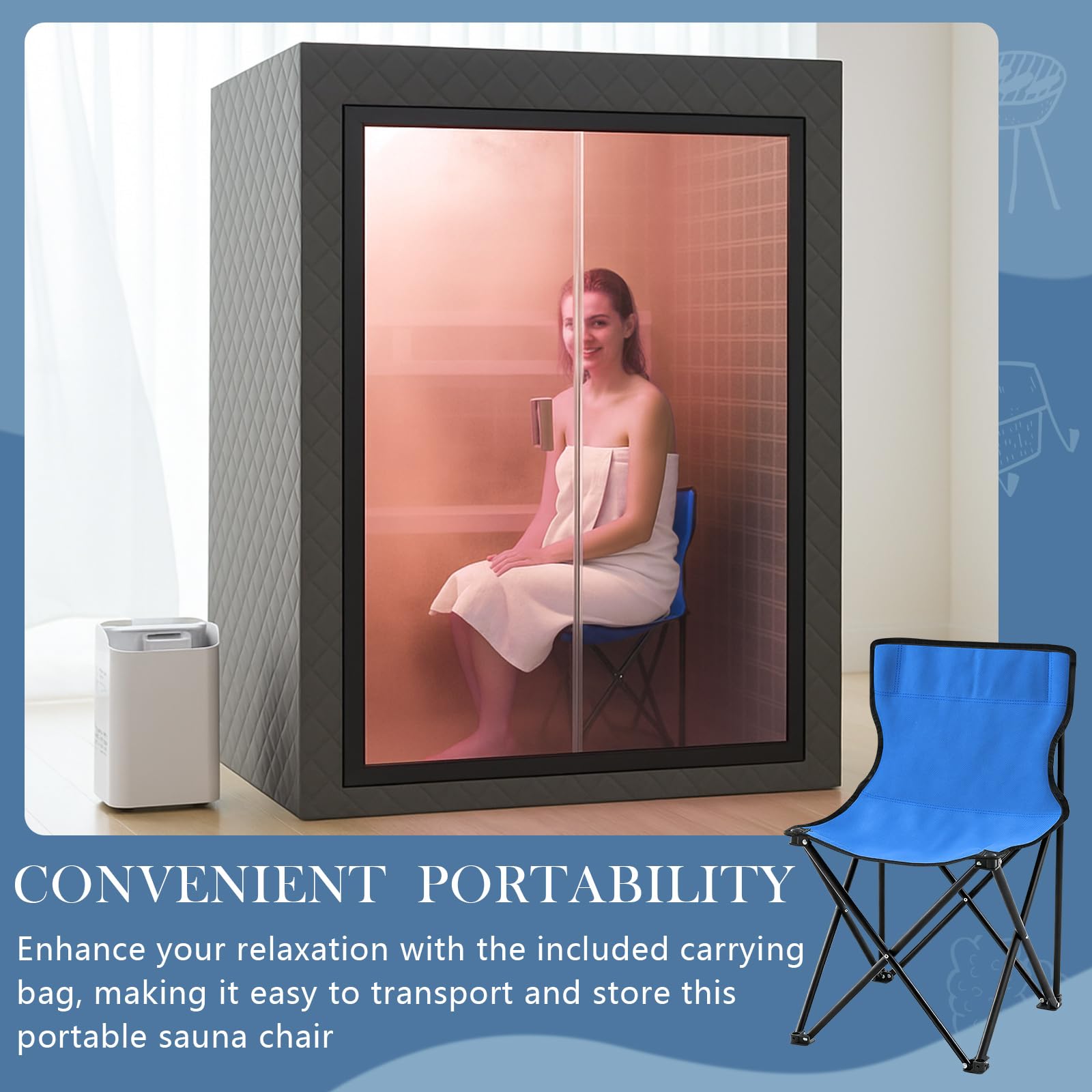 Cinnvoice steel frame detail highlighting sturdy construction and anti-slip feet