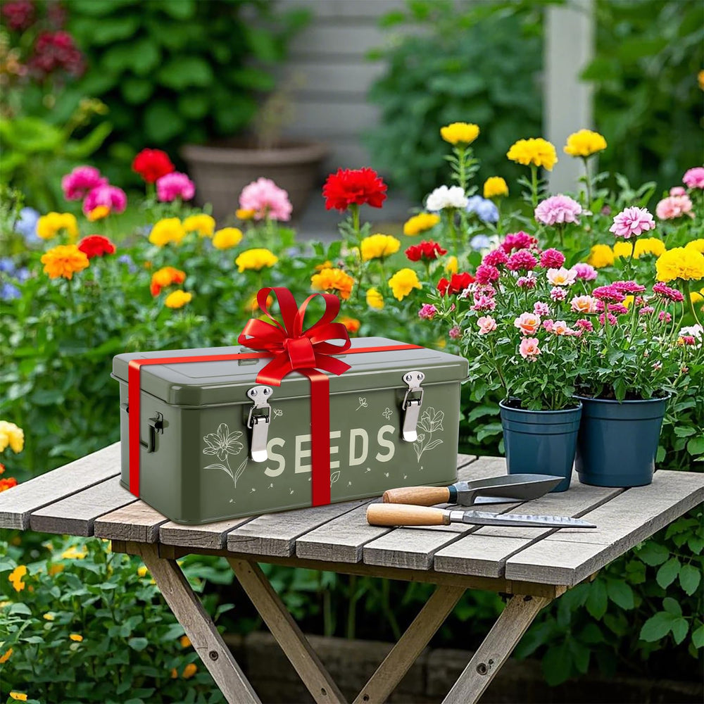 Cinpode lifestyle shot of gardener using box to streamline seed saving benefit