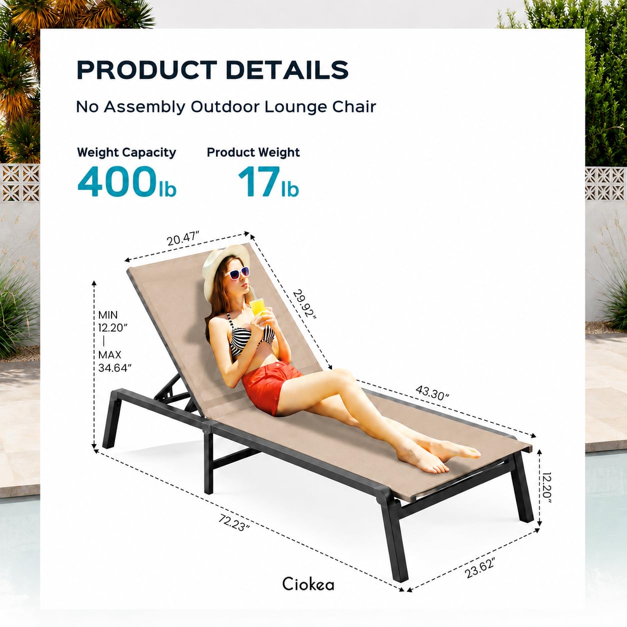 Ciokea folded compact storage demonstrating portability and convenience
