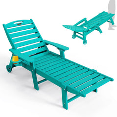 Ciokea front view of chaise lounge showing roomy seat and wide armrests for comfort