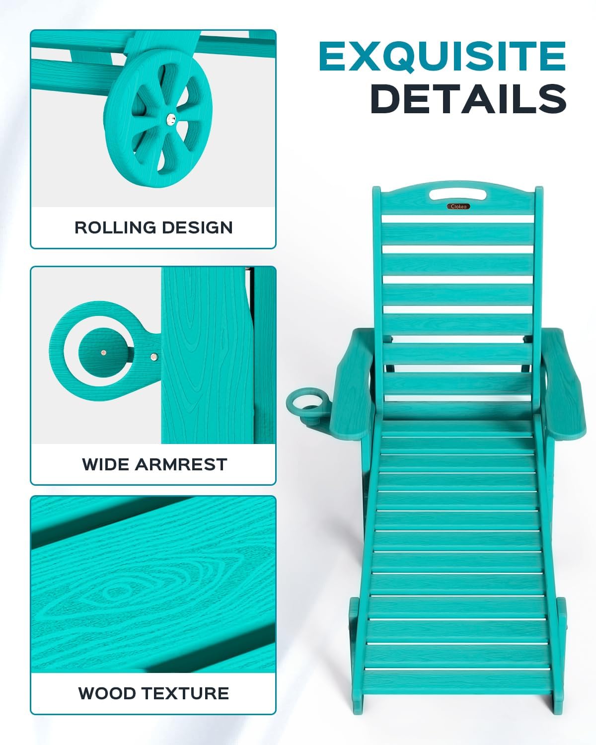 Ciokea rear wheels view showing mobility that makes repositioning effortless