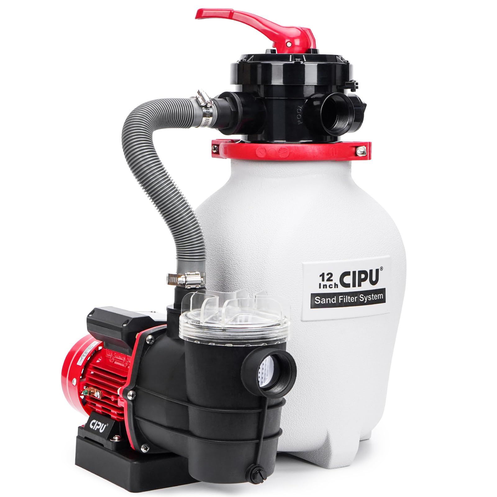 CIPU front view of complete assembly showing compact filtration setup and easy placement