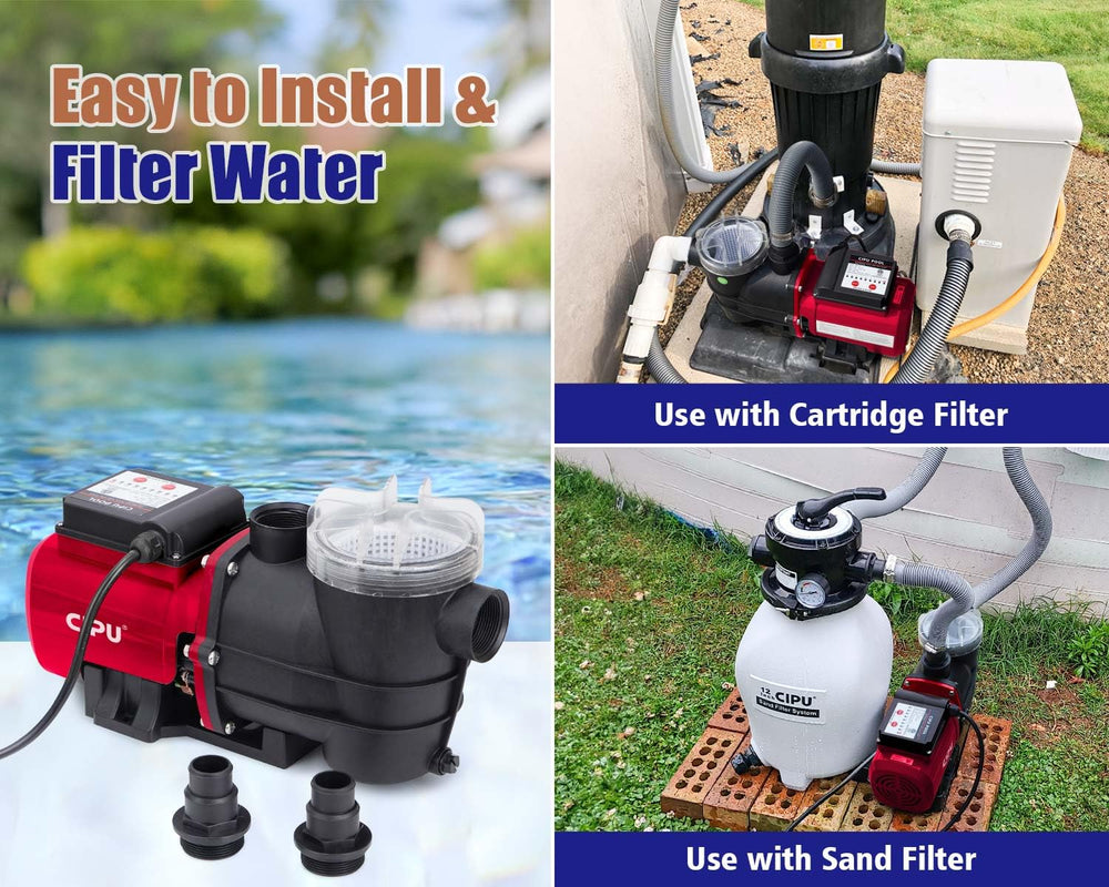 CIPU installed poolside in a backyard setting demonstrating operation