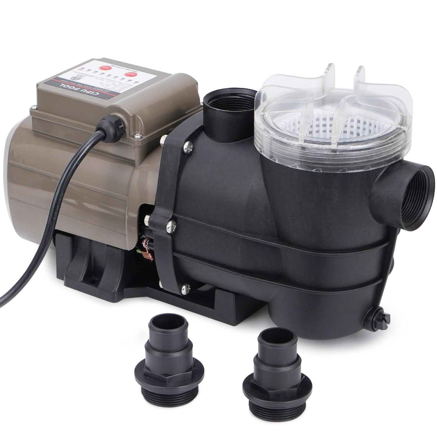 CIPU pump front view showing compact design and quiet operation benefit