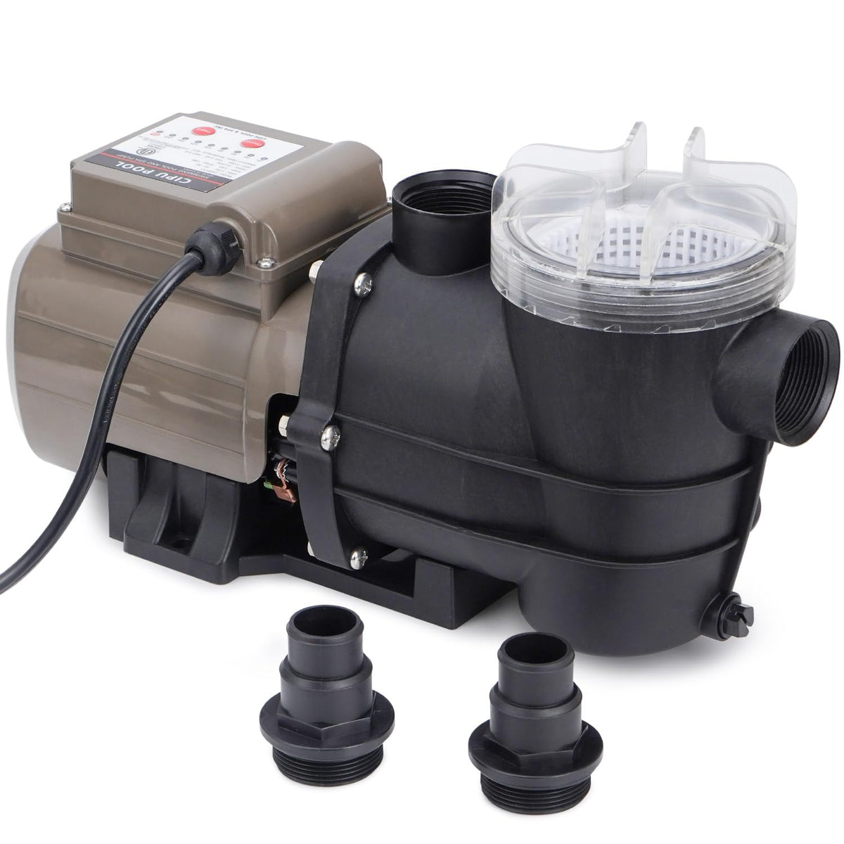 CIPU pump front view showing compact design and quiet operation benefit