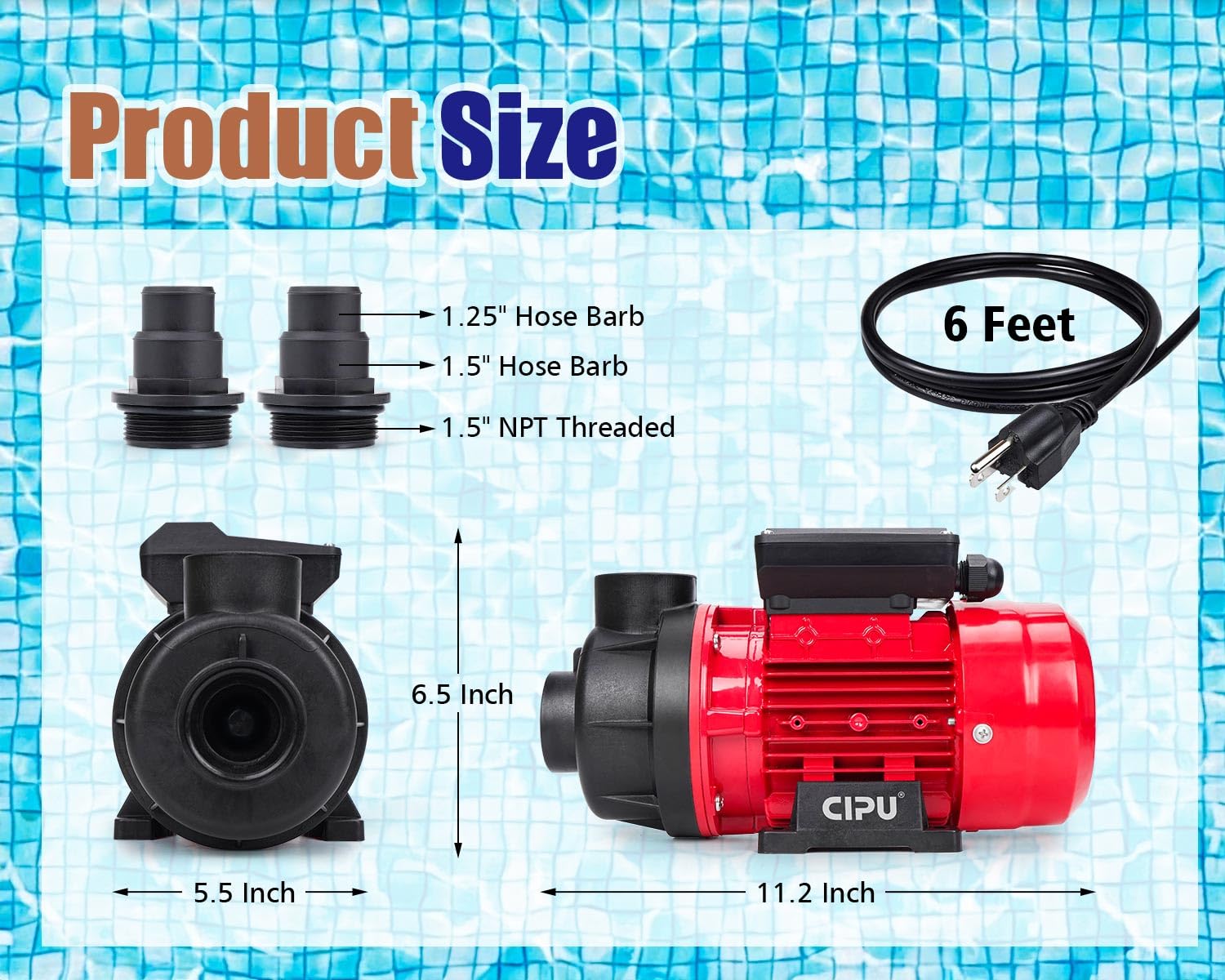 CIPU included hose adapters and clamps, simplifying connection to filters