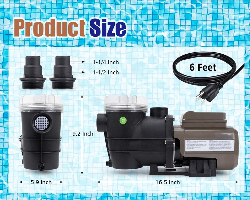CIPU pump installed at pool edge demonstrating effective water circulation