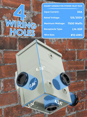 CircleCord inlet box mounted on siding offering tidy, code-friendly external feed