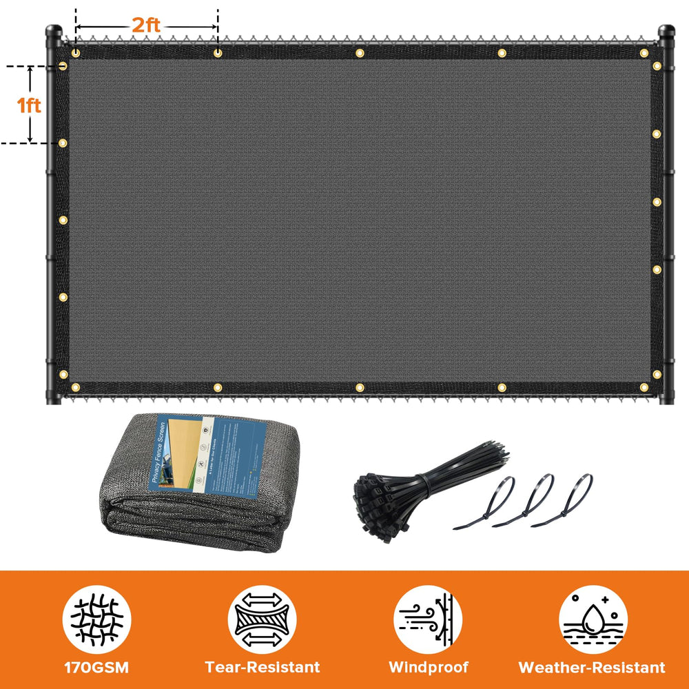Cisvio privacy screen on patio showing cooler shaded outdoor living benefit