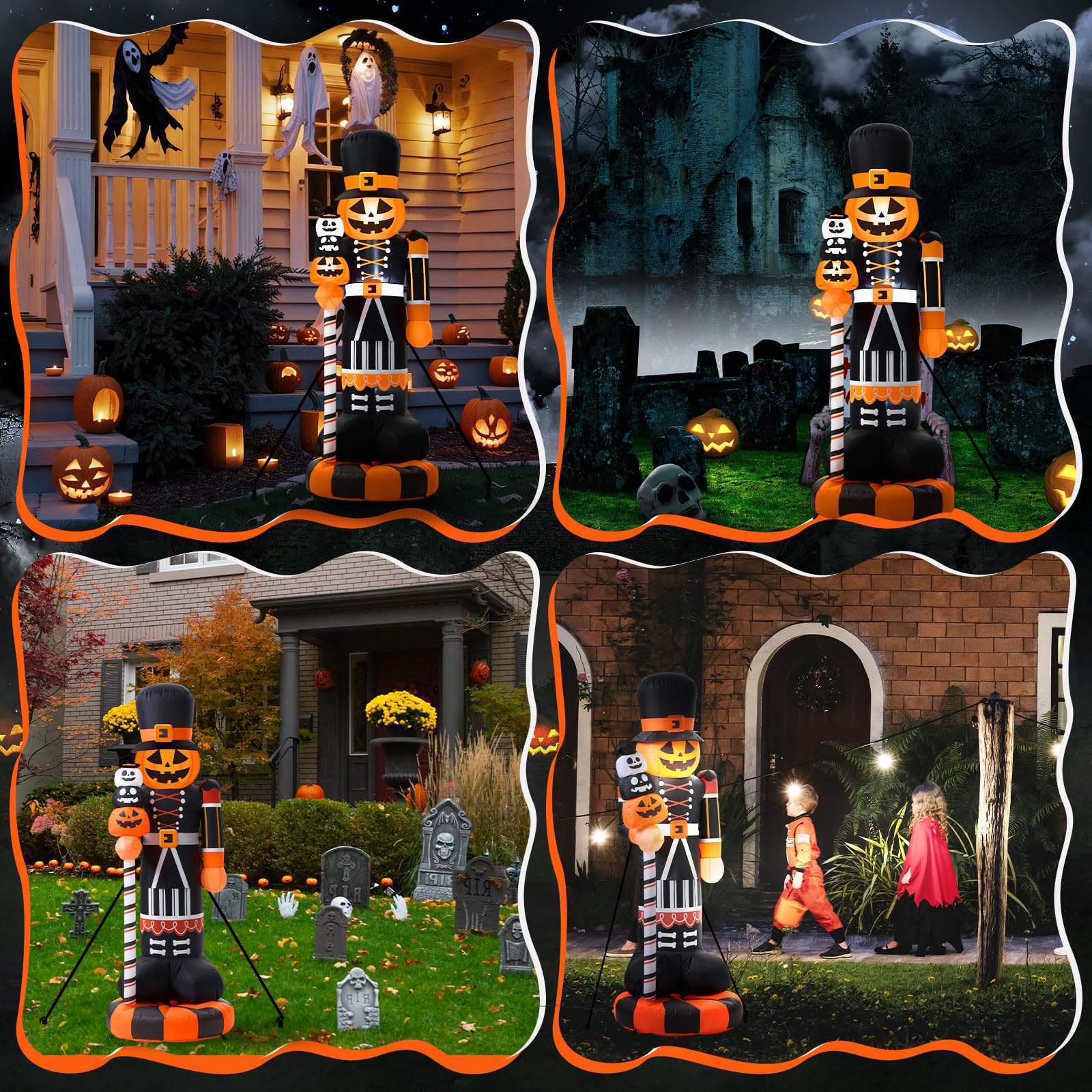 Civaner porch and lawn display demonstrating curb appeal for trick-or-treaters