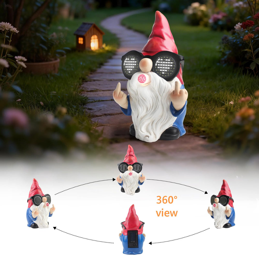 CIYSHO gnome placed among flowers demonstrating outdoor charm and scale